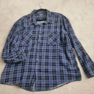 ANDOVER TRAIL BIG MAN Men's Blue Plaid Shirt Flannel Size 3XL